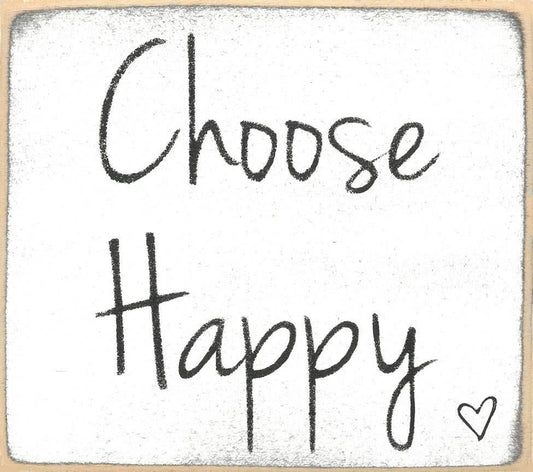 3x3- Choose Happy- Sign - 7 Semicolon Couture