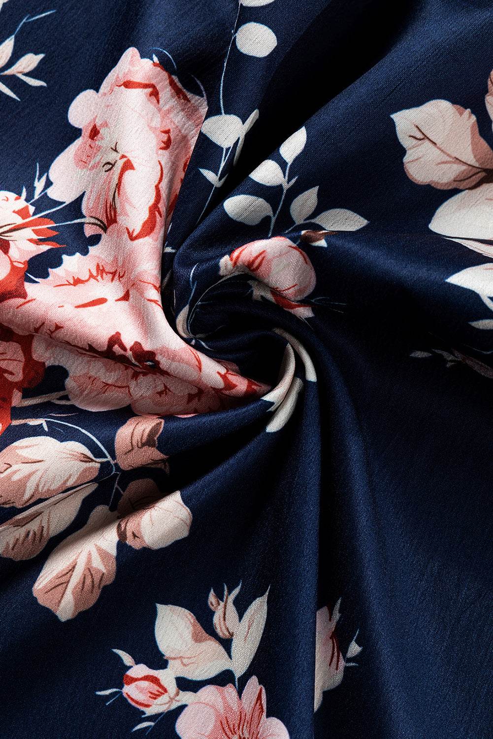 Blue Ruffle Off Shoulder Floral Blouse - 7 Semicolon Couture