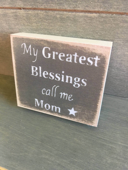 3x3- My Greatest Blessings- Sign - 7 Semicolon Couture