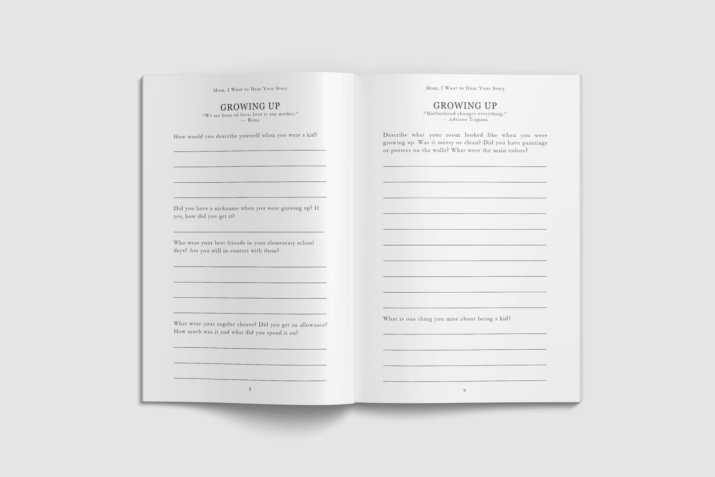 Mom, I Want to Hear Your Story- Journal - 7 Semicolon Couture