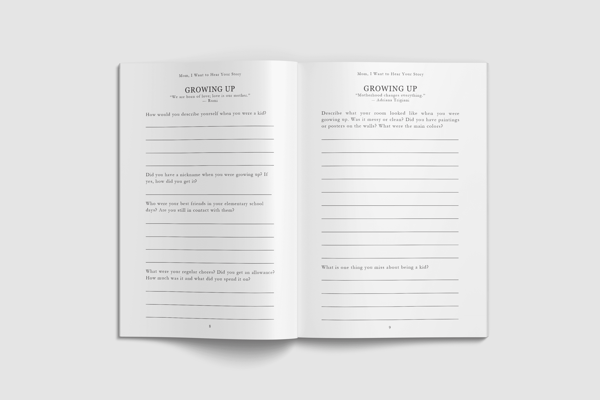 Mom, I Want to Hear Your Story- Journal - 7 Semicolon Couture