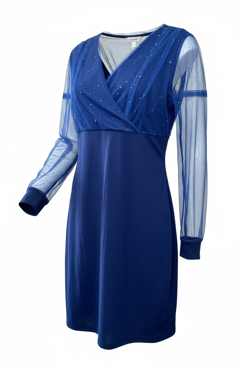 V-neck sequin dress