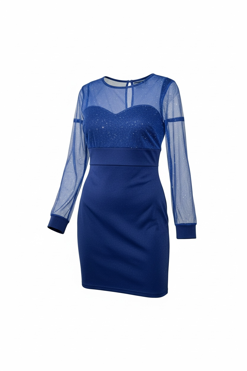 V-neck sequin dress