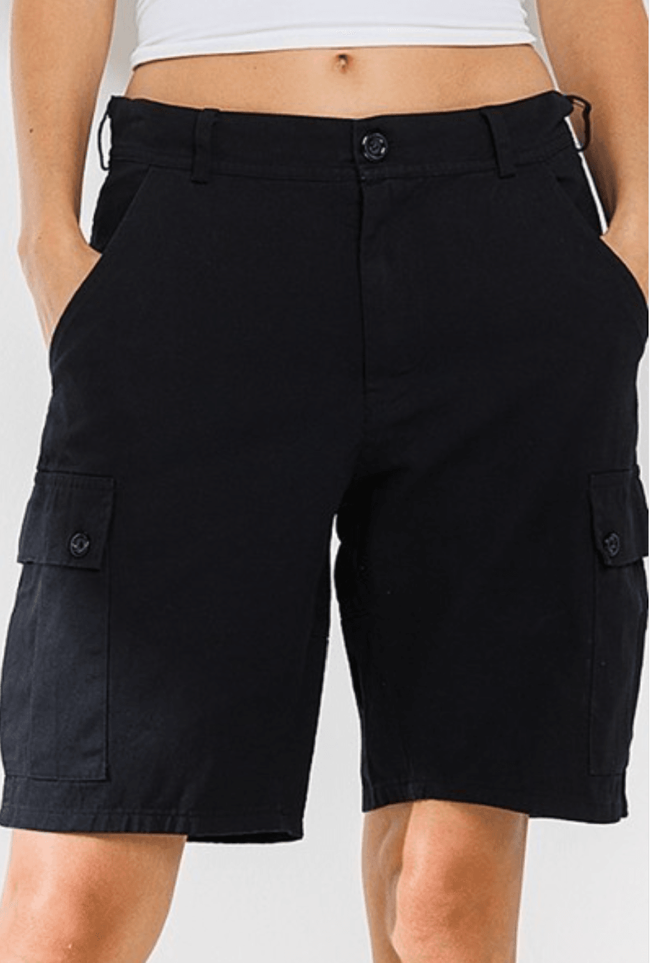 Bermuda Cargo Dress Shorts - 7 Semicolon Couture
