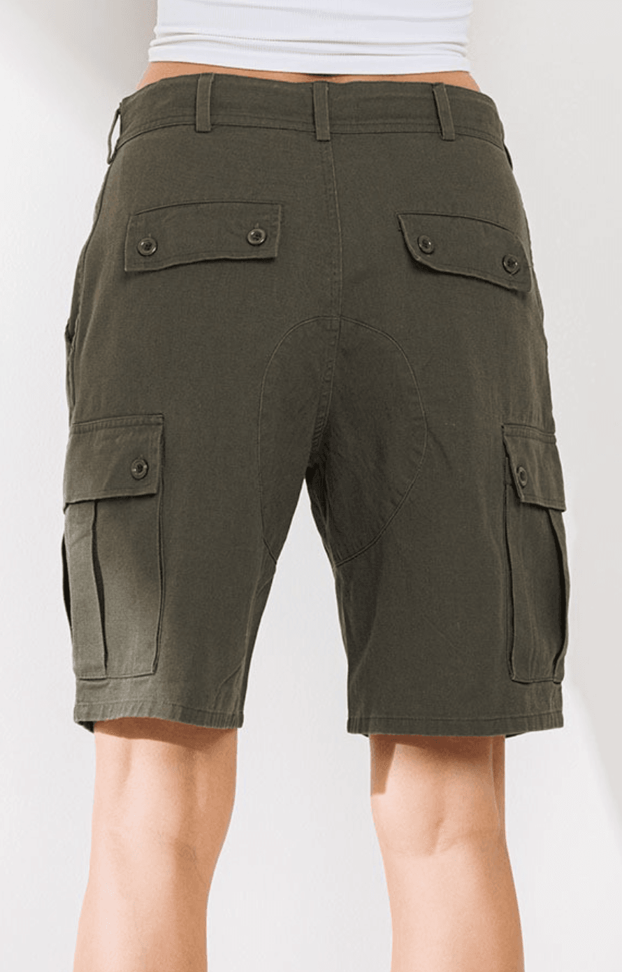 Bermuda Cargo Dress Shorts - 7 Semicolon Couture