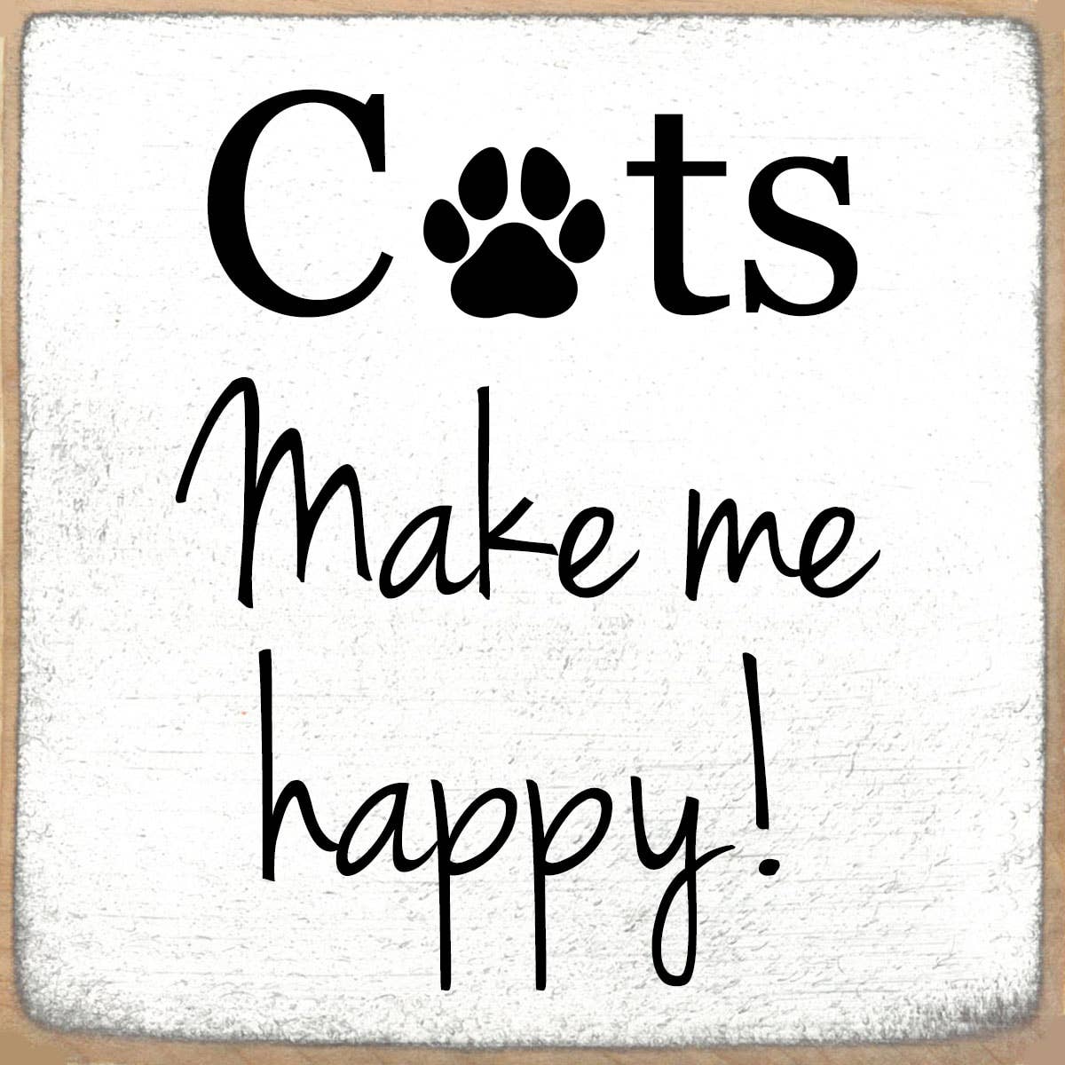 4X4-Cats Happy-SIGN