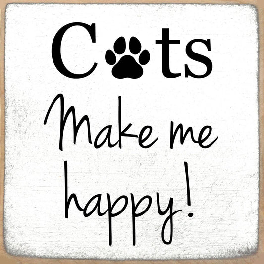 4X4-Cats Happy-SIGN