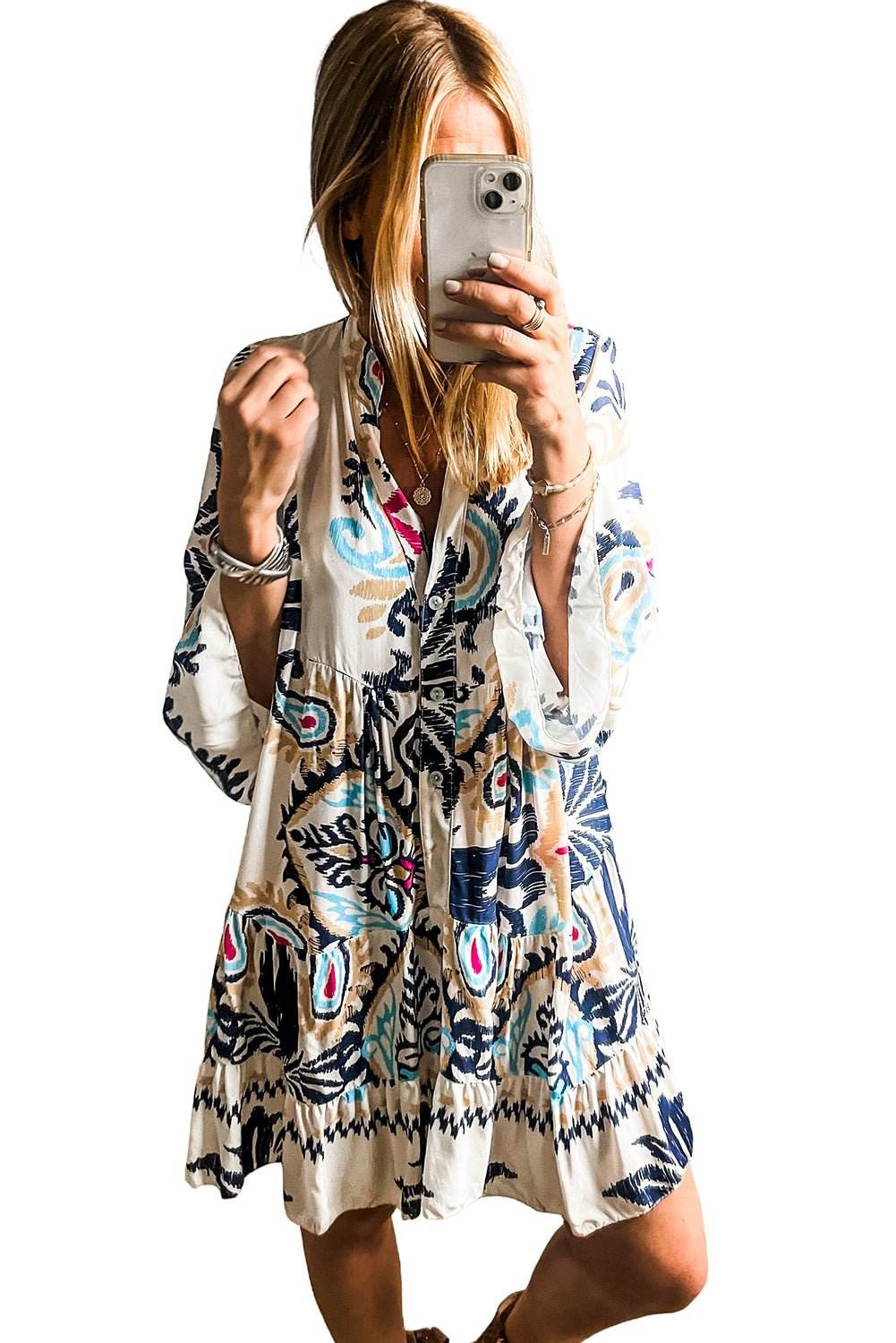 Tribal Print Dress - 7 Semicolon Couture