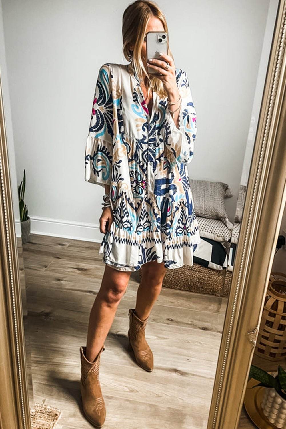 Tribal Print Dress - 7 Semicolon Couture