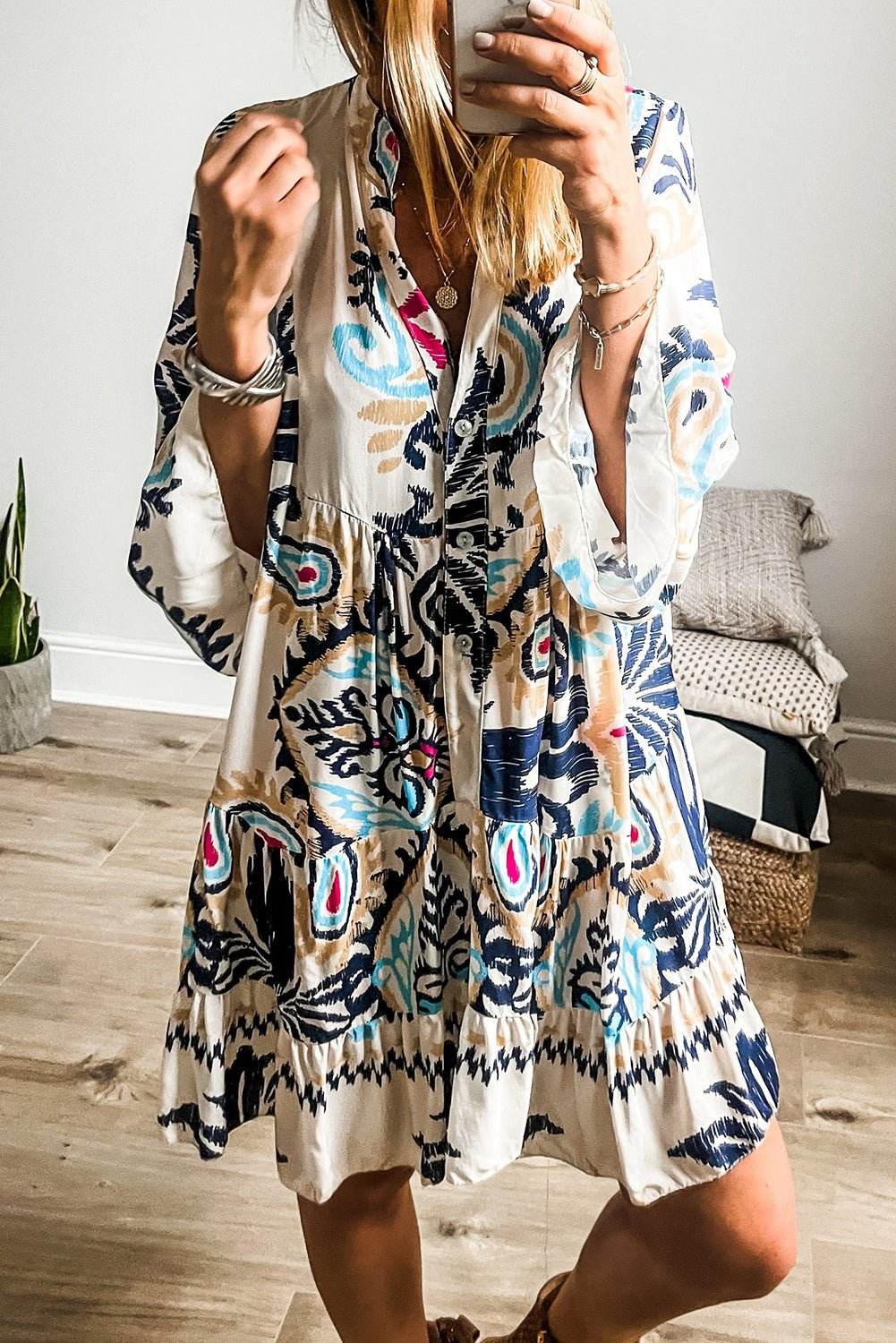 Tribal Print Dress - 7 Semicolon Couture