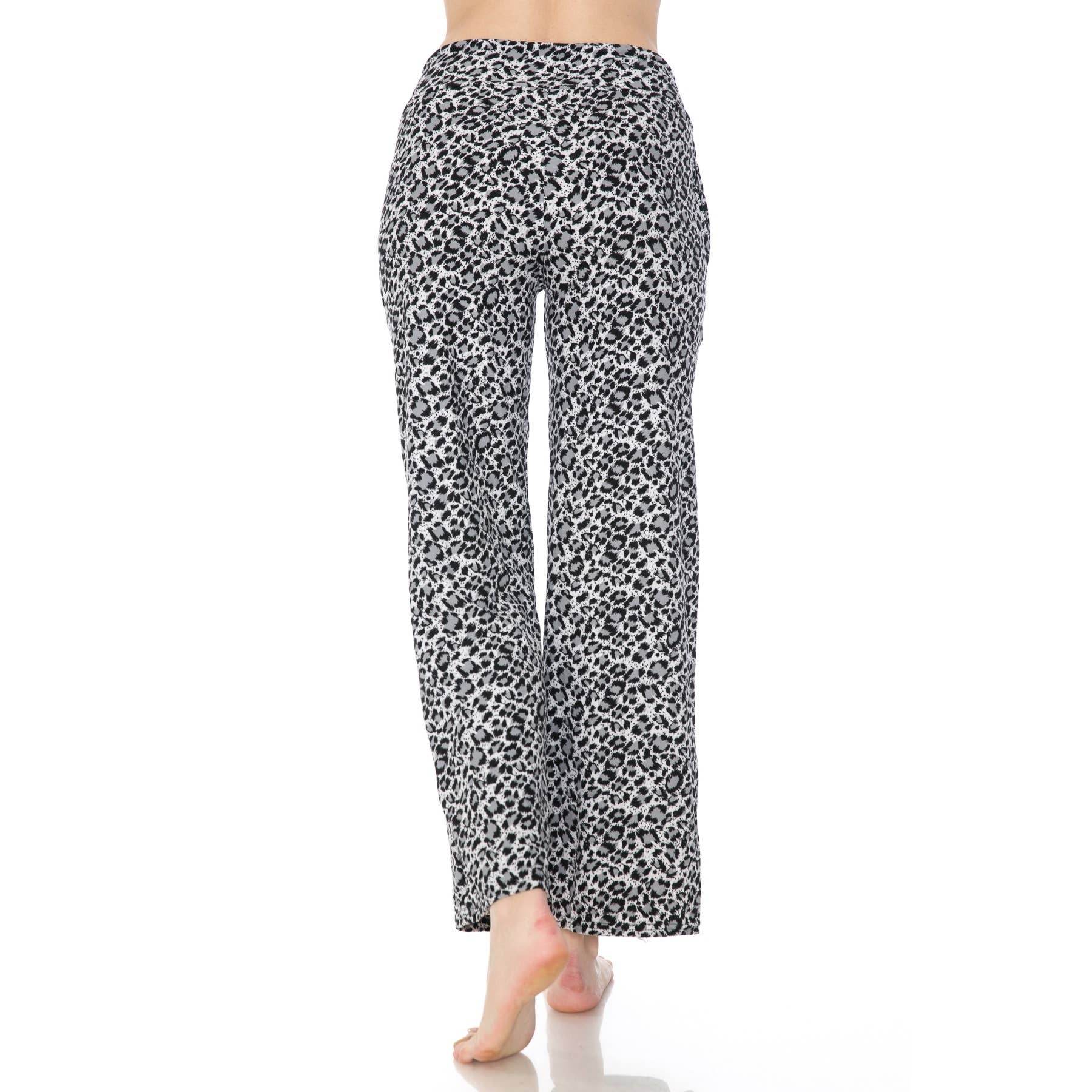 Buttery Soft Print Pajama Pants with Drawstring- Leopard Print - 7 Semicolon Couture