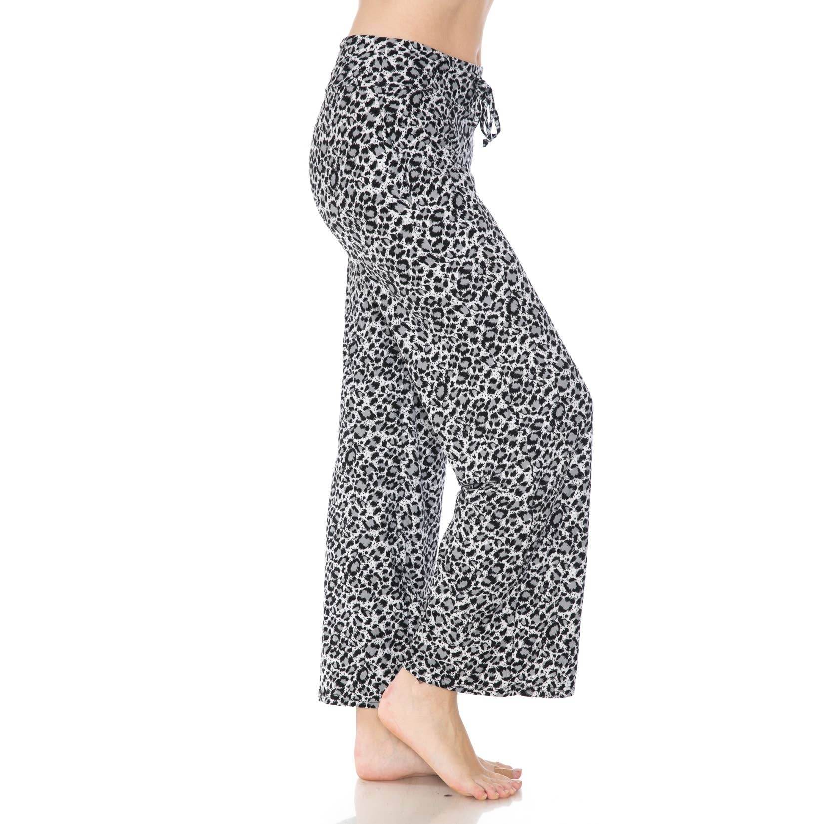 Buttery Soft Print Pajama Pants with Drawstring- Leopard Print - 7 Semicolon Couture