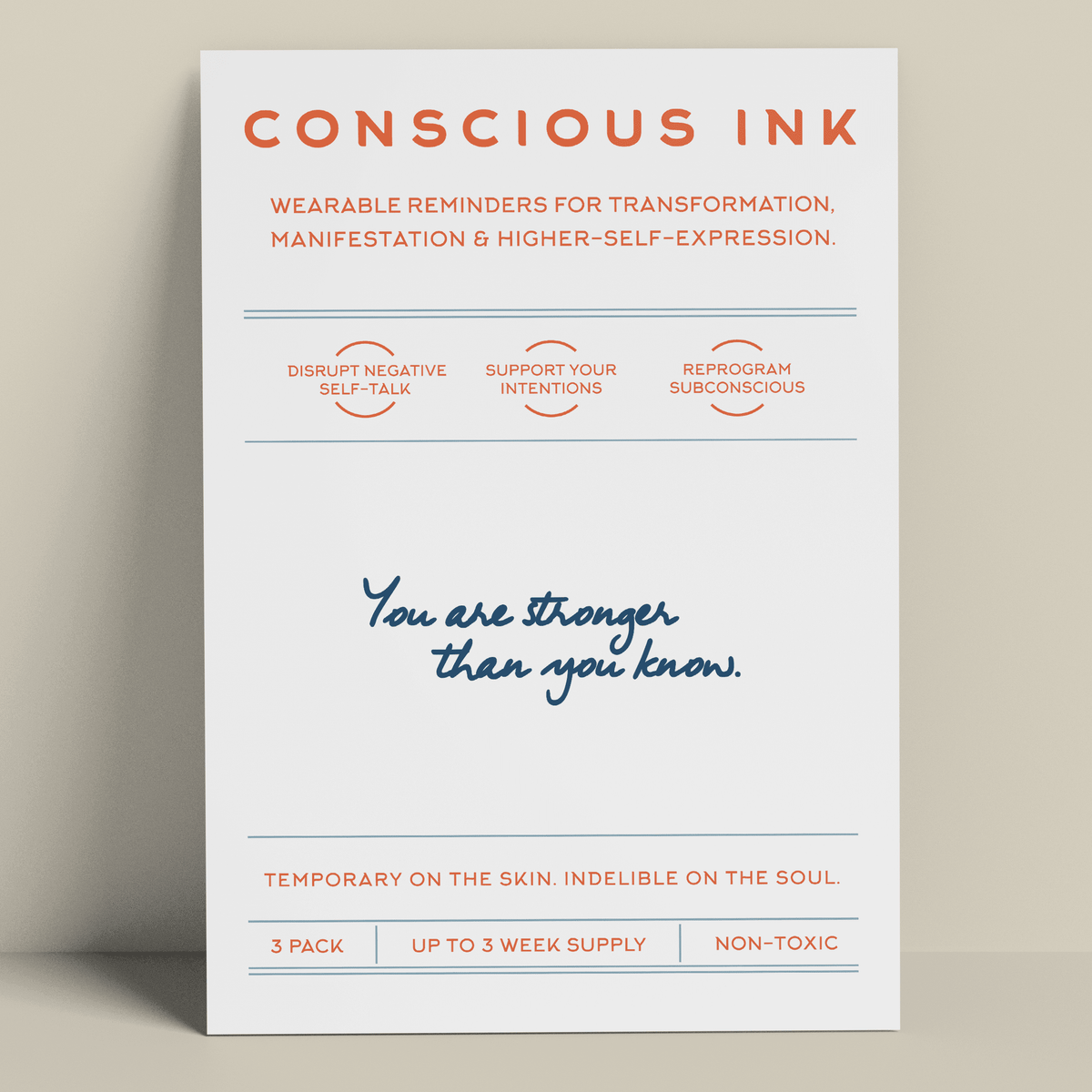 You Are Stronger Than You Know (pkg/3) - 7 Semicolon Couture