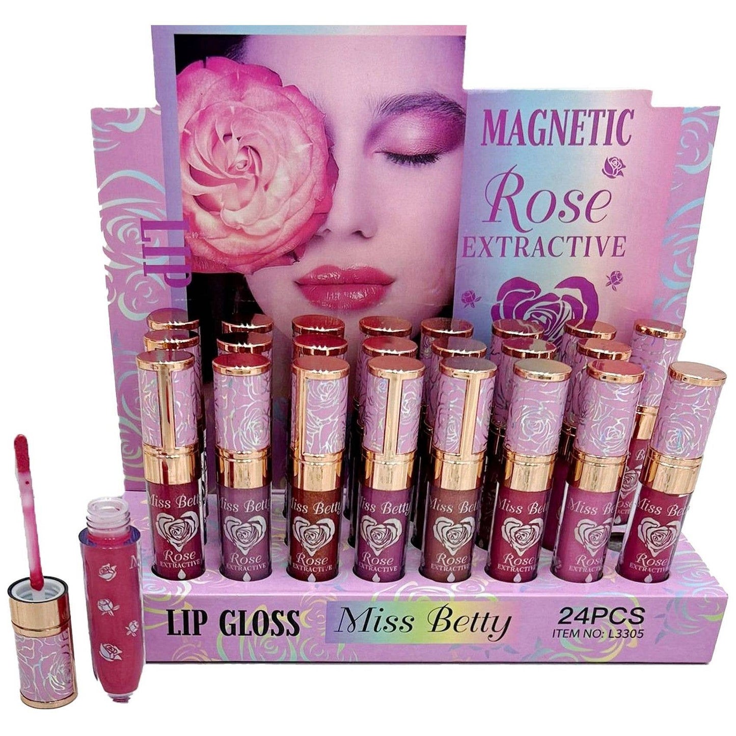 Magnetic Rose Extractive 24hr Lasting Lip Gloss