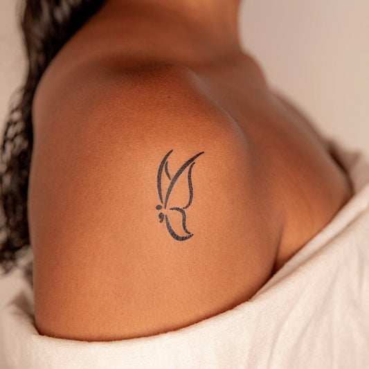Tattoo-Semicolon Butterfly ("the story isn't over") (pkg/3)